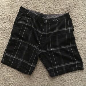 O’neill Mens Chino Plaid Shorts Flat Front Beach Board Walk Skate Size 40 #85773